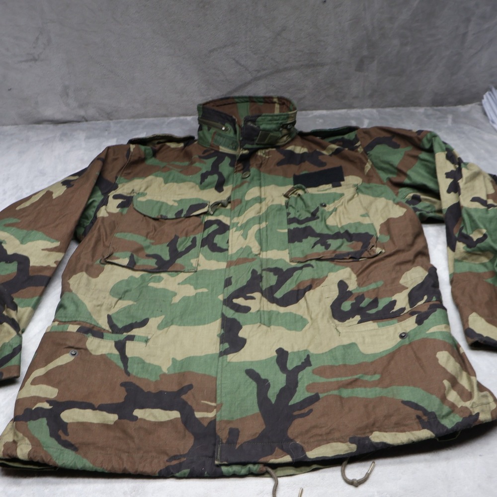 Military Jacket Mens Large Camo M-65 Golden Coat Field Utility Combat VTG 1991